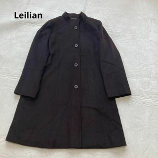 レリアン(leilian)のレリアン　ロングコート　カシミヤ　ブラウン　 L相当(ロングコート)