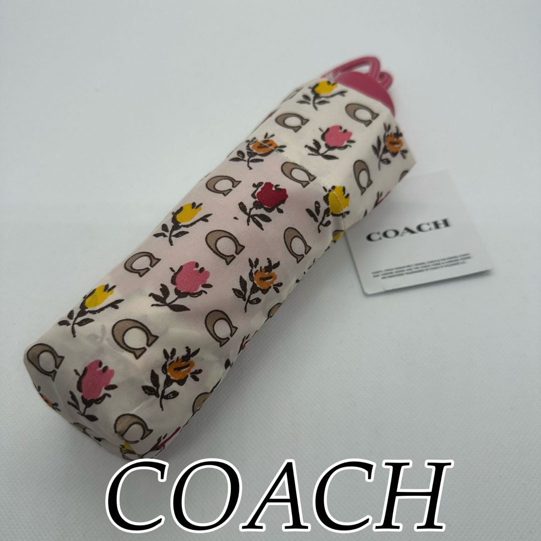 COACH(コーチ)の【USA輸入】コーチ　傘　日傘　雨傘　花柄　レディース　レイングッズ　ホワイト レディースのファッション小物(傘)の商品写真