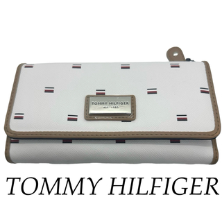 トミーヒルフィガー(TOMMY HILFIGER)の【アメリカ限定】トミーヒルフィガー　長財布　小物　ウォレット　トリコロール　白(財布)