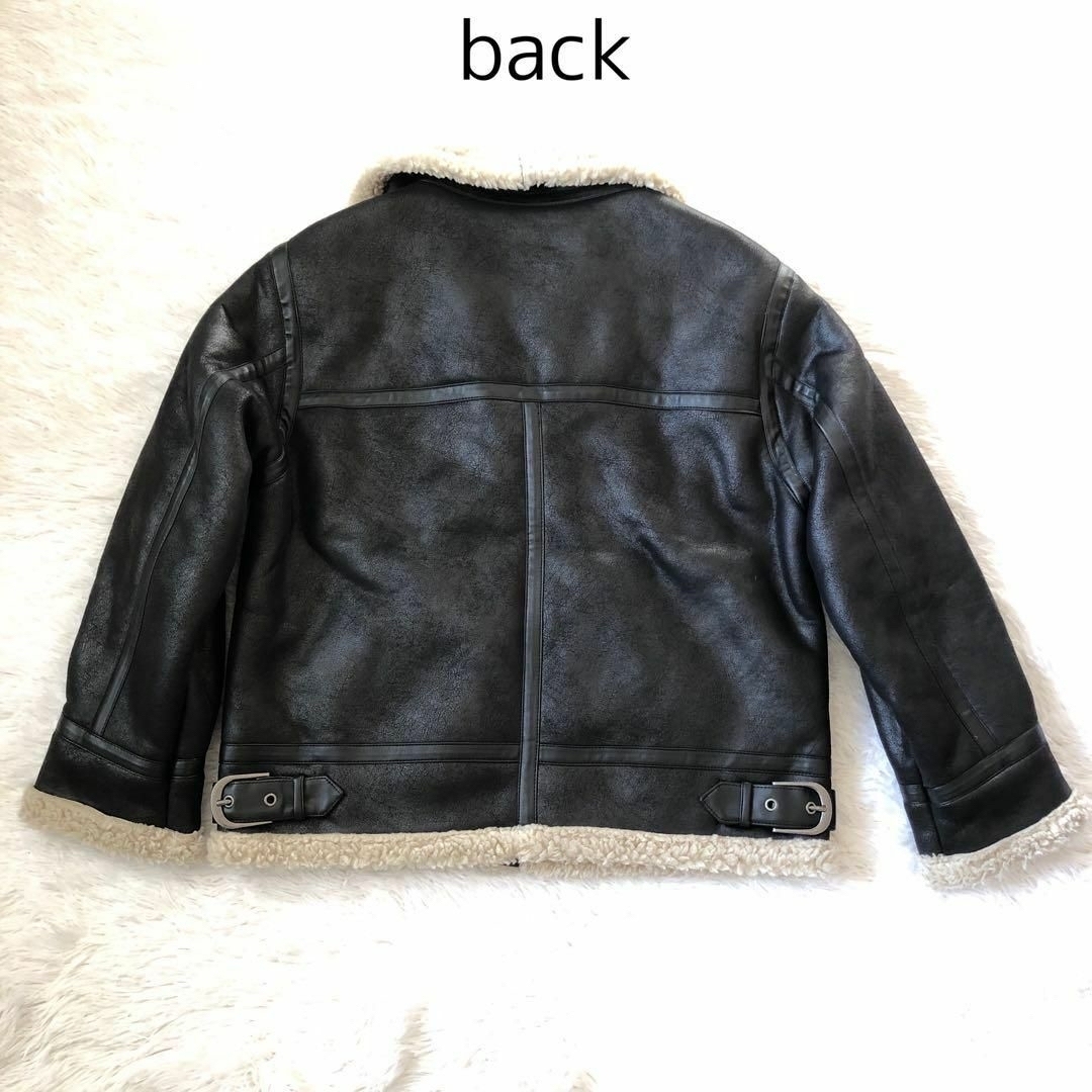 Ungrid(アングリッド)のUngrid アングリッド フェイクムートンボアブルゾン 人気色ブラック S レディースのジャケット/アウター(ブルゾン)の商品写真