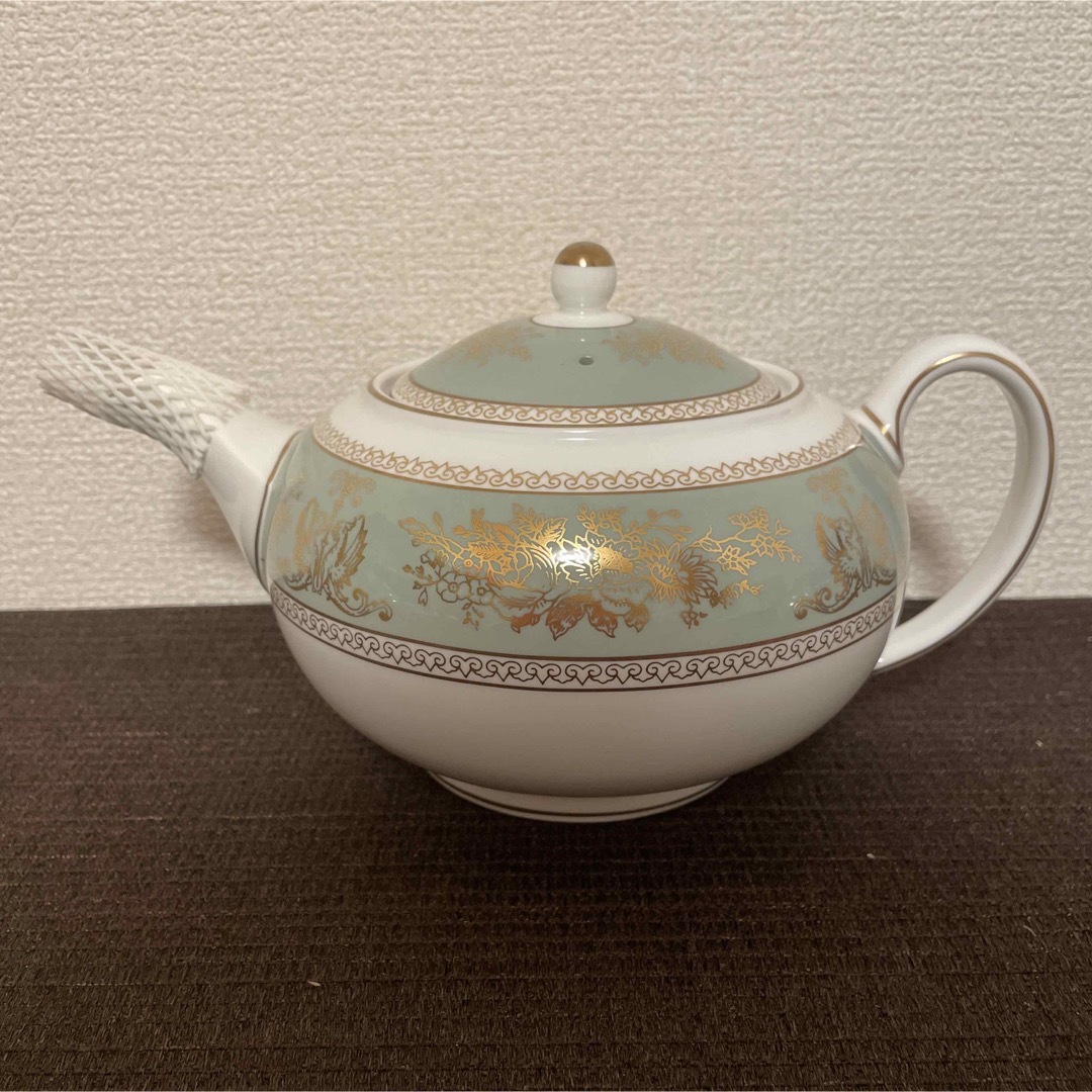 値下！【USED美品】ウェッジウッド　ティーポット　コロンビア　黒壺c器