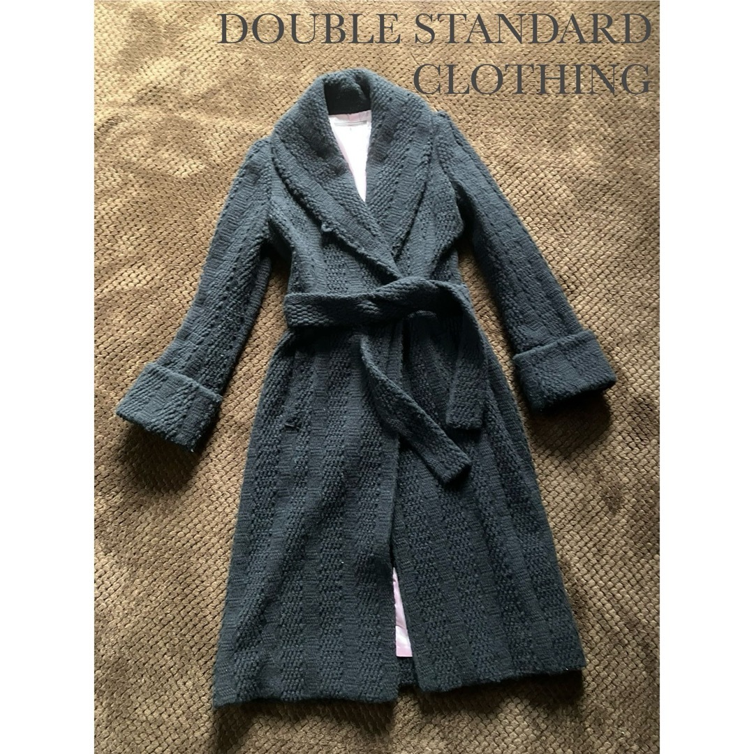 DOUBLE STANDARD CLOTHING(ダブルスタンダードクロージング)のDOUBLE STANDARD CLOTHING ニット ロングコート★ウール レディースのジャケット/アウター(ロングコート)の商品写真