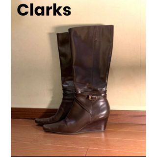 クラークス(Clarks)のクラークス★ロングブーツ★5★23.5★24★38★美品★カンペール★(ブーツ)