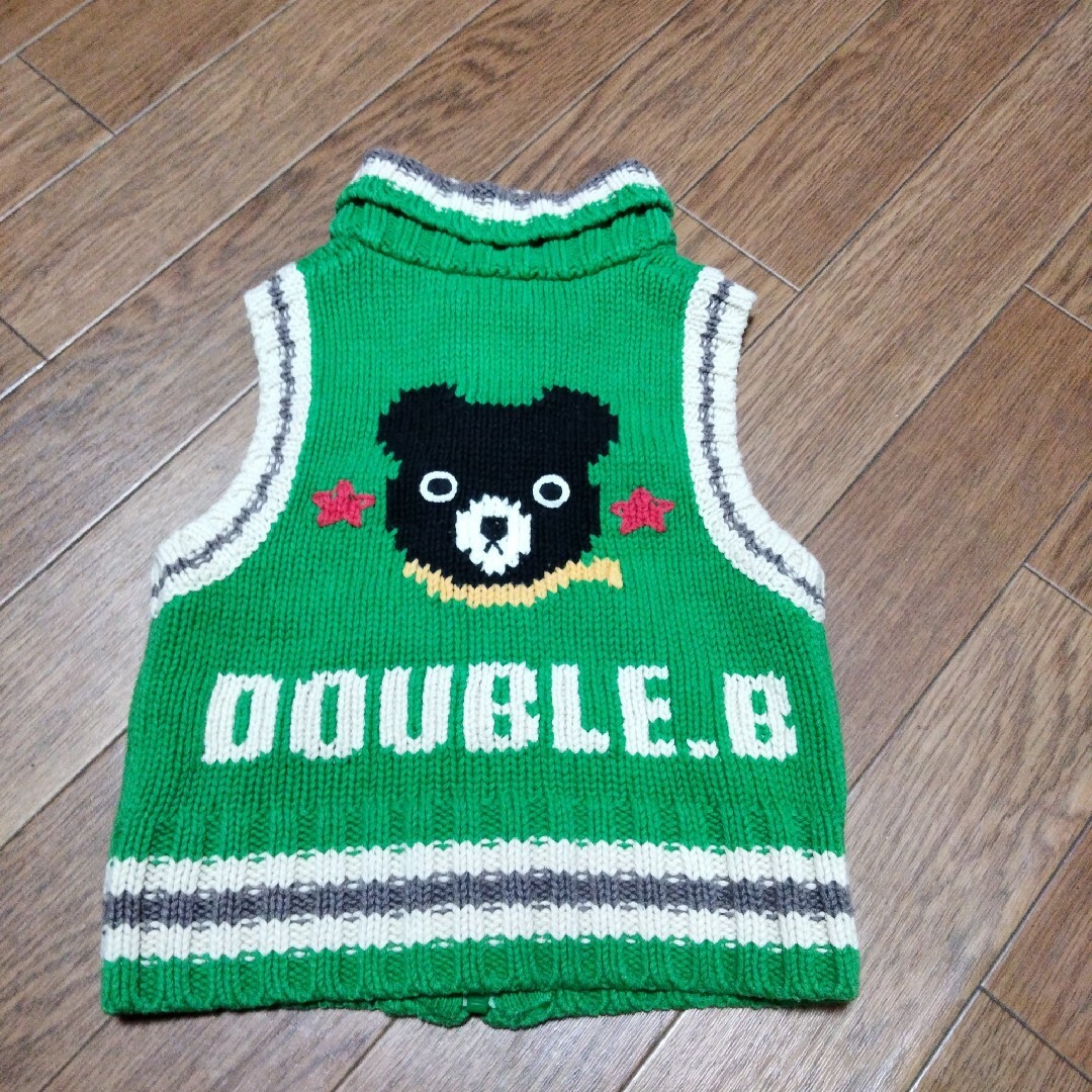 DOUBLE.B(ダブルビー)のDOUBLE.Bニットベスト　80 キッズ/ベビー/マタニティのベビー服(~85cm)(カーディガン/ボレロ)の商品写真