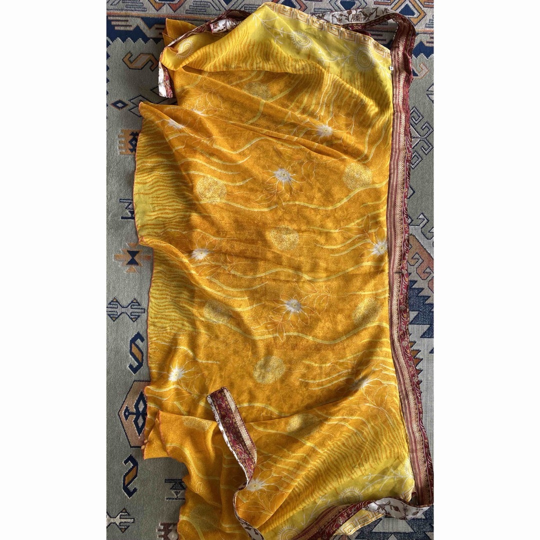 MALAIKA(マライカ)の巻きスカート サリー リメイク 花柄 スカート エスニック インド レディースのスカート(ひざ丈スカート)の商品写真