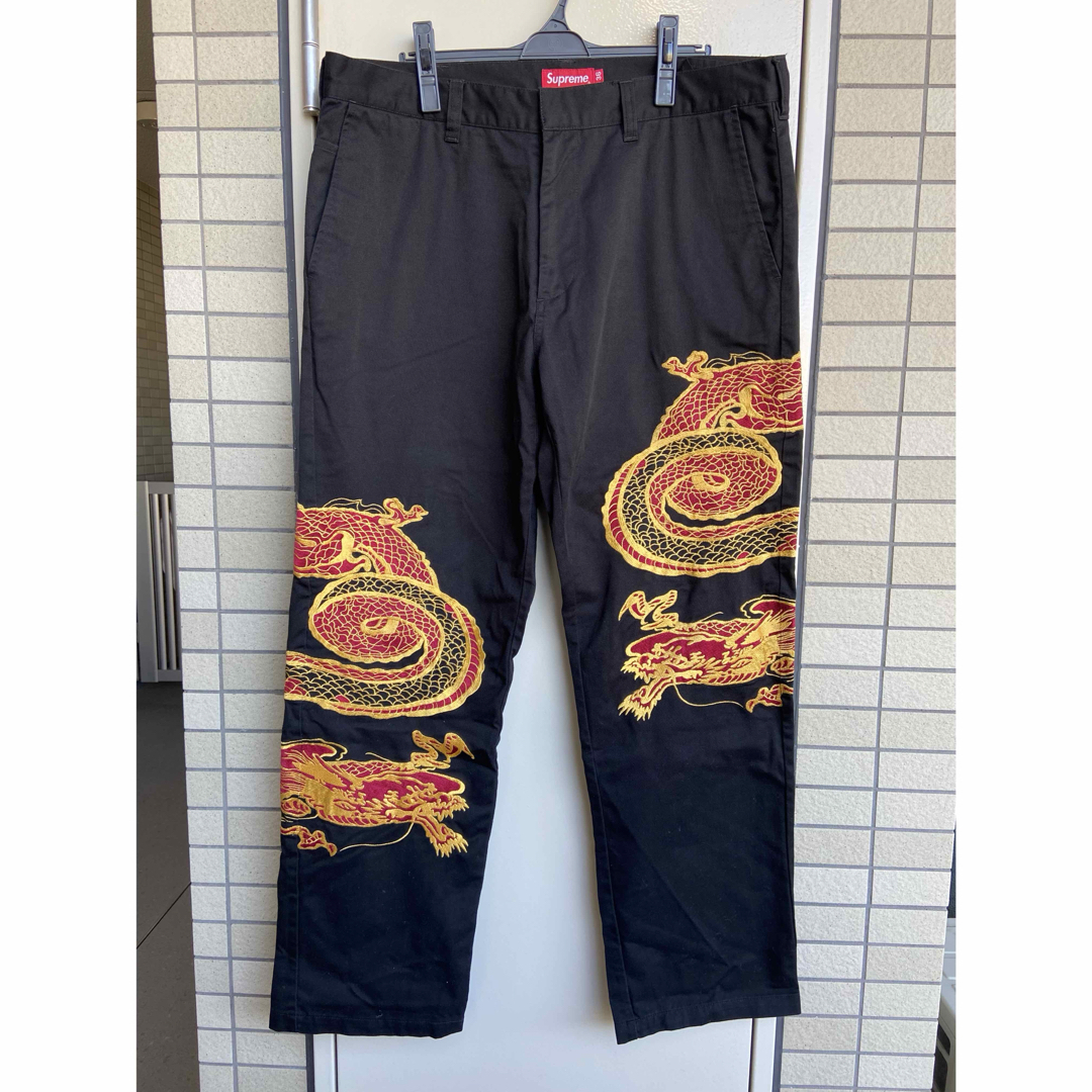 パンツsupreme 18aw dragon work pants W36