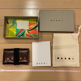 マルニ(Marni)の箱付 MARNI マルニ 小銭入れ 三つ折り財布 オリガミデザイン(コインケース/小銭入れ)