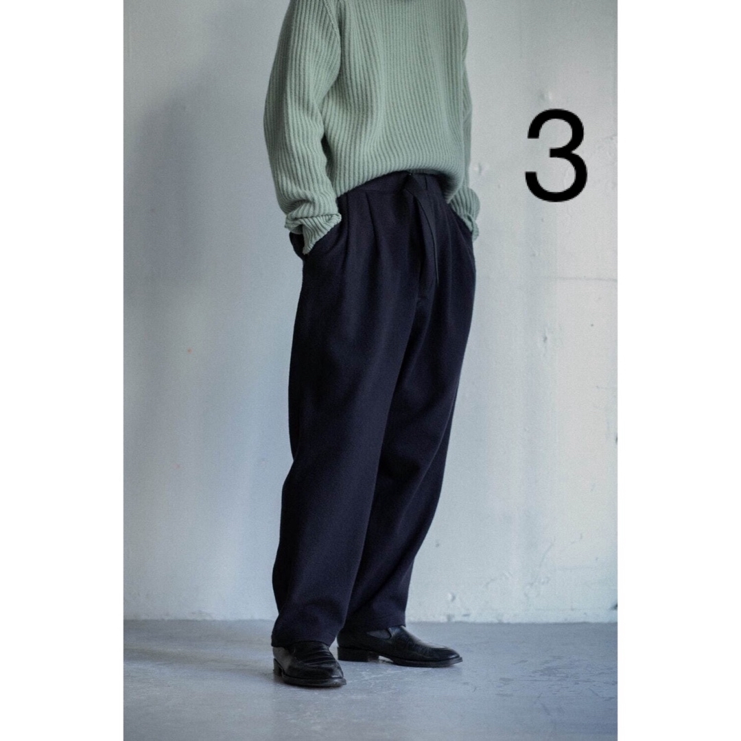 COMOLI(コモリ)の【COMOLI】L'ECHOPPE別注 Wool Napping Pants 3 メンズのパンツ(スラックス)の商品写真