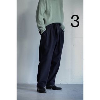 コモリ(COMOLI)の【COMOLI】L'ECHOPPE別注 Wool Napping Pants 3(スラックス)