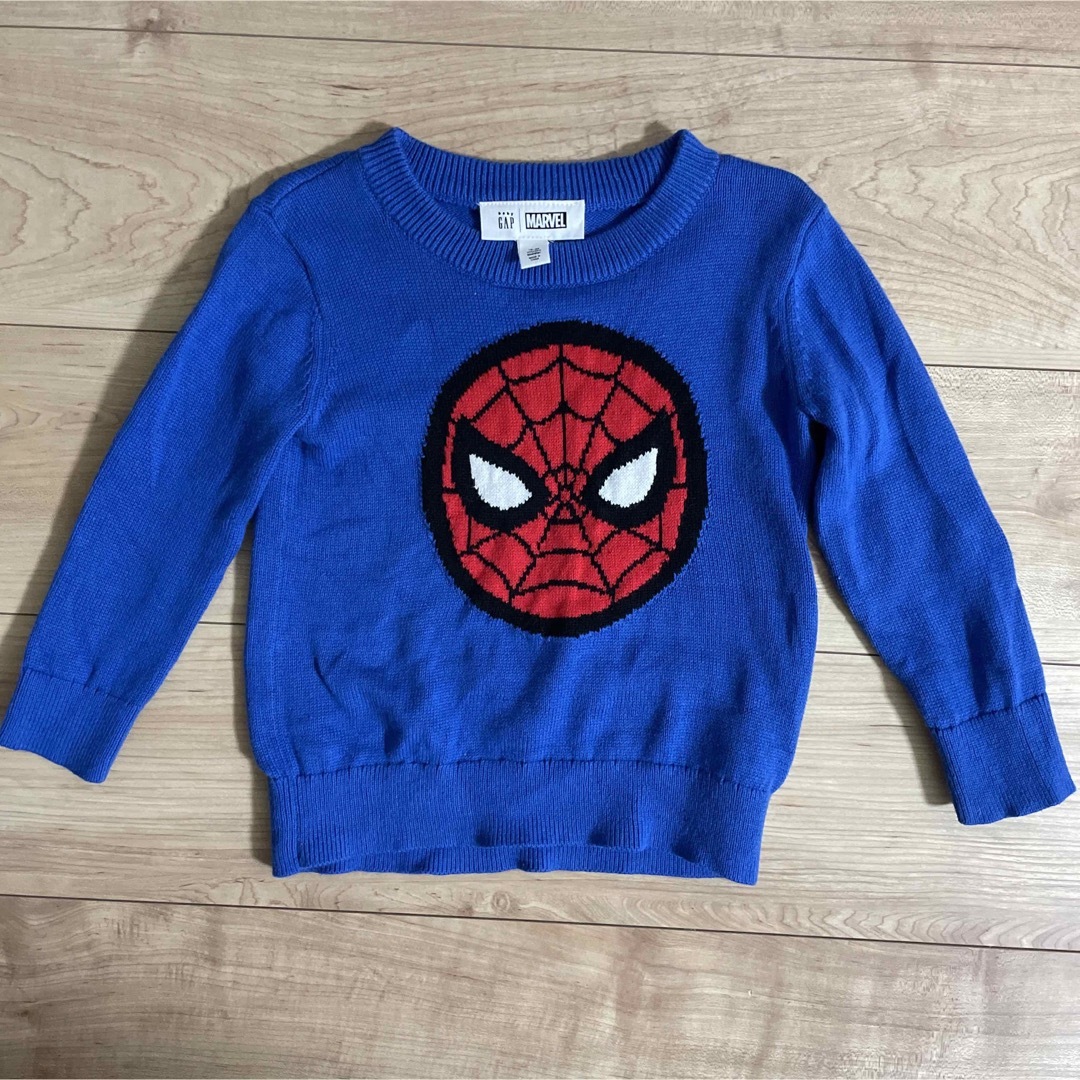 babyGAP(ベビーギャップ)のスパイダーマン GAP ニット 90 キッズ/ベビー/マタニティのキッズ服男の子用(90cm~)(ニット)の商品写真