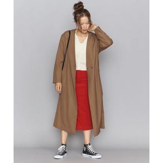 ビューティアンドユースユナイテッドアローズ(BEAUTY&YOUTH UNITED ARROWS)のBEAUTY&YOUTH ツイルカラーレススリットボタンコート(ロングコート)