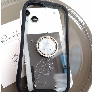 iPhoneケース　スマホケース　ハンドメイド　ワイヤーチューリップ　シルバー(iPhoneケース)