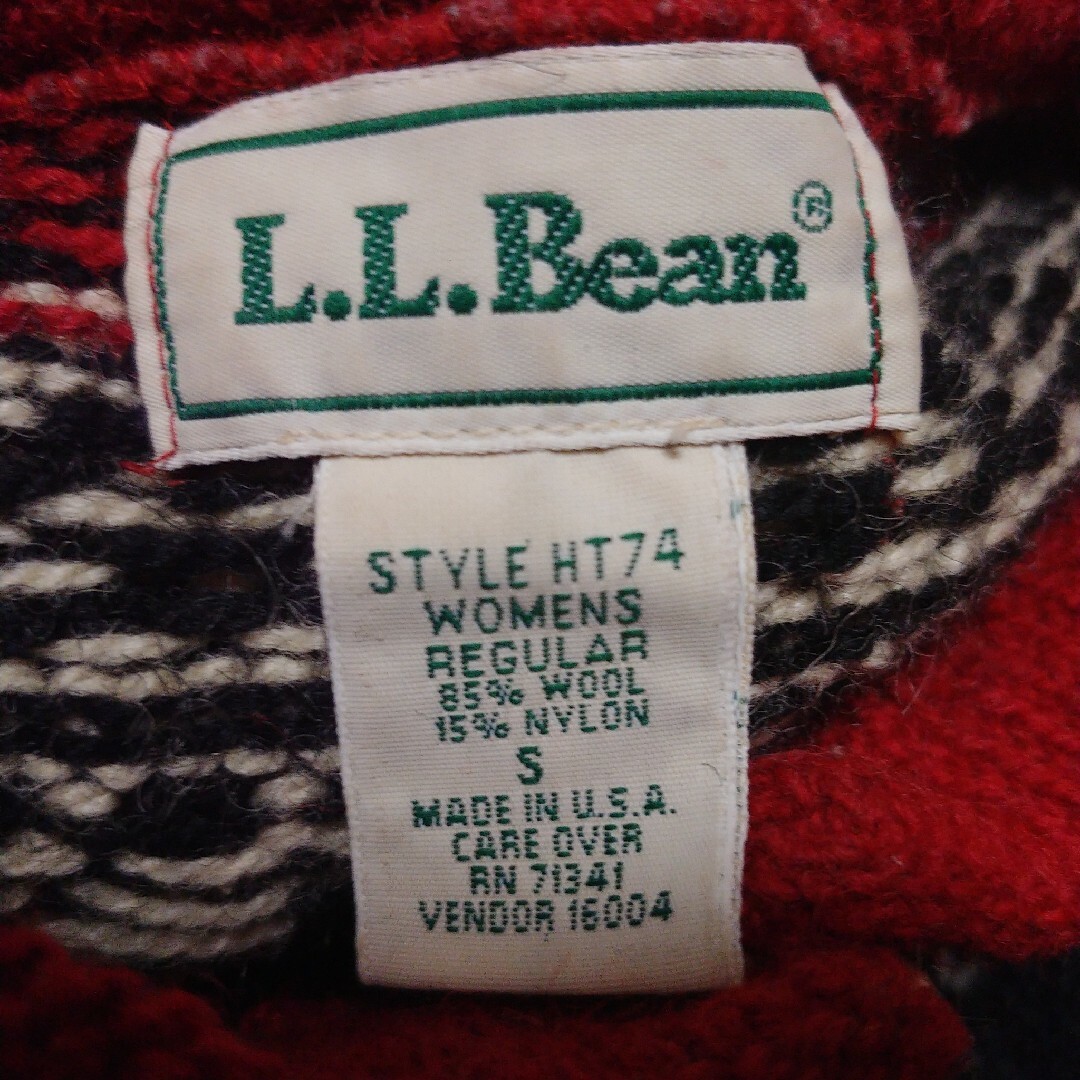 L.L.Bean(エルエルビーン)のLLビーンチロリアンニットノルディックスノーフレーク雪柄バーズアイSサイズ レディースのトップス(ニット/セーター)の商品写真