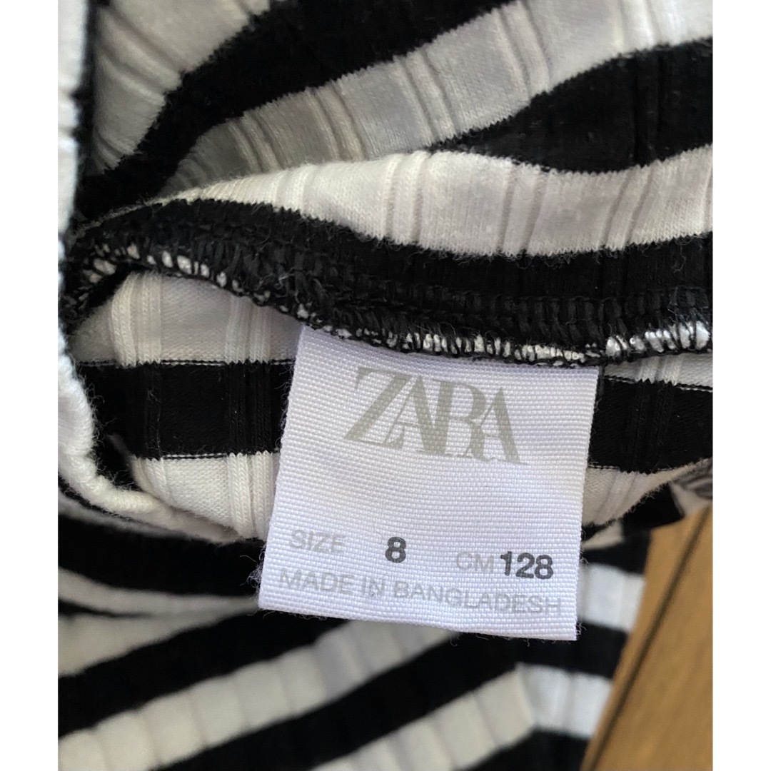 ZARA KIDS(ザラキッズ)の★ZARA KIDS ストライプタートルネック 128㎝★ キッズ/ベビー/マタニティのキッズ服女の子用(90cm~)(Tシャツ/カットソー)の商品写真