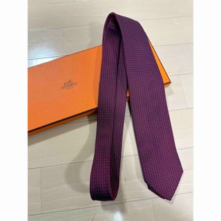 エルメス(Hermes)のエルメス　HERMES ネクタイ プリント　ファソネH ⑨(ネクタイ)