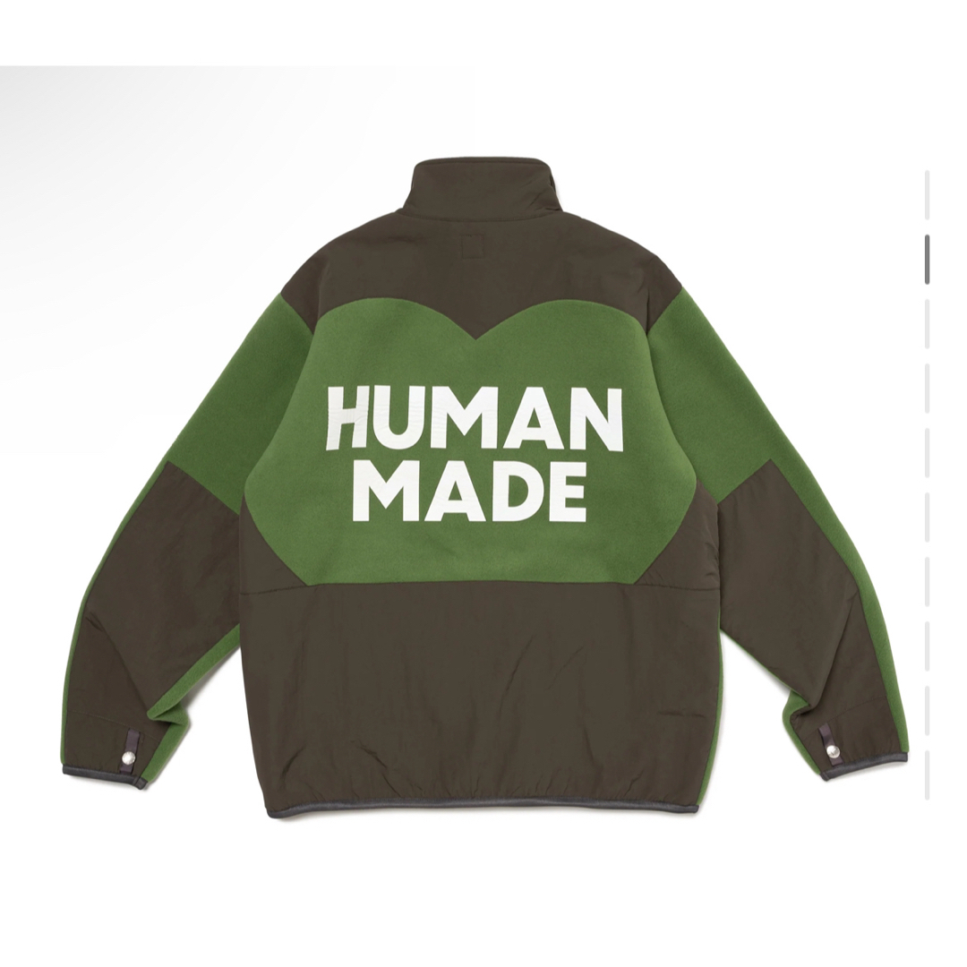 HUMAN MADE(ヒューマンメイド)のHUMAN MADE FLEECE JACKET GREEN L メンズのジャケット/アウター(ブルゾン)の商品写真