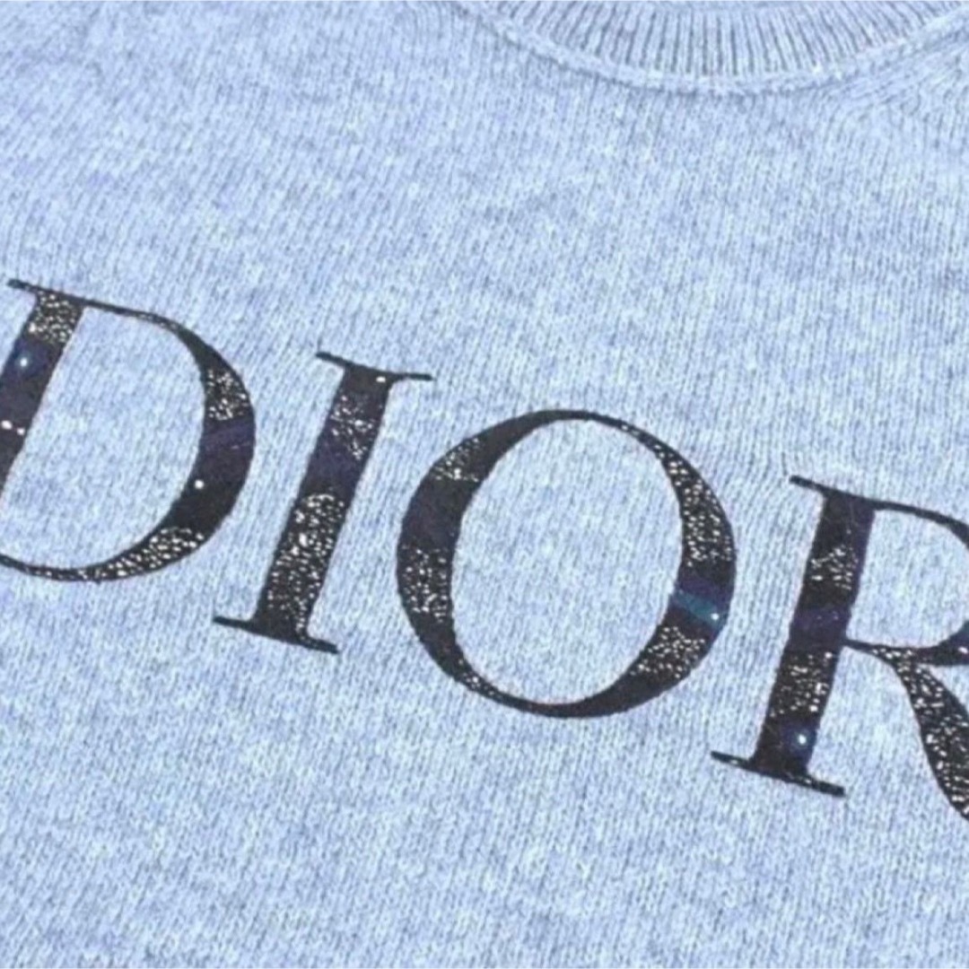 Dior ピータードイグ ロゴ刺繍 ウール ニットセーター　L