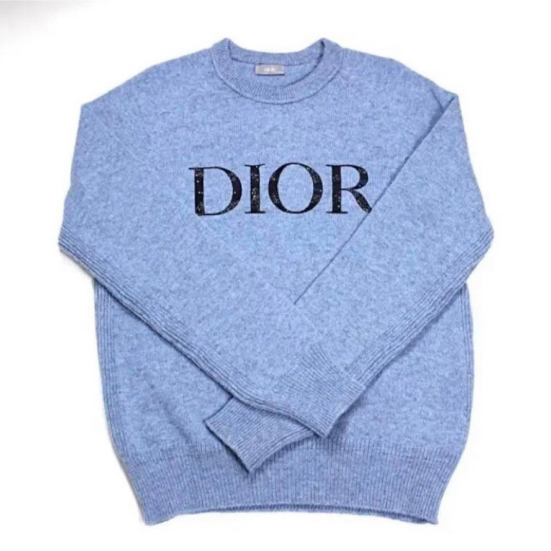 Dior ピータードイグ ロゴ刺繍 ウール ニットセーター　L