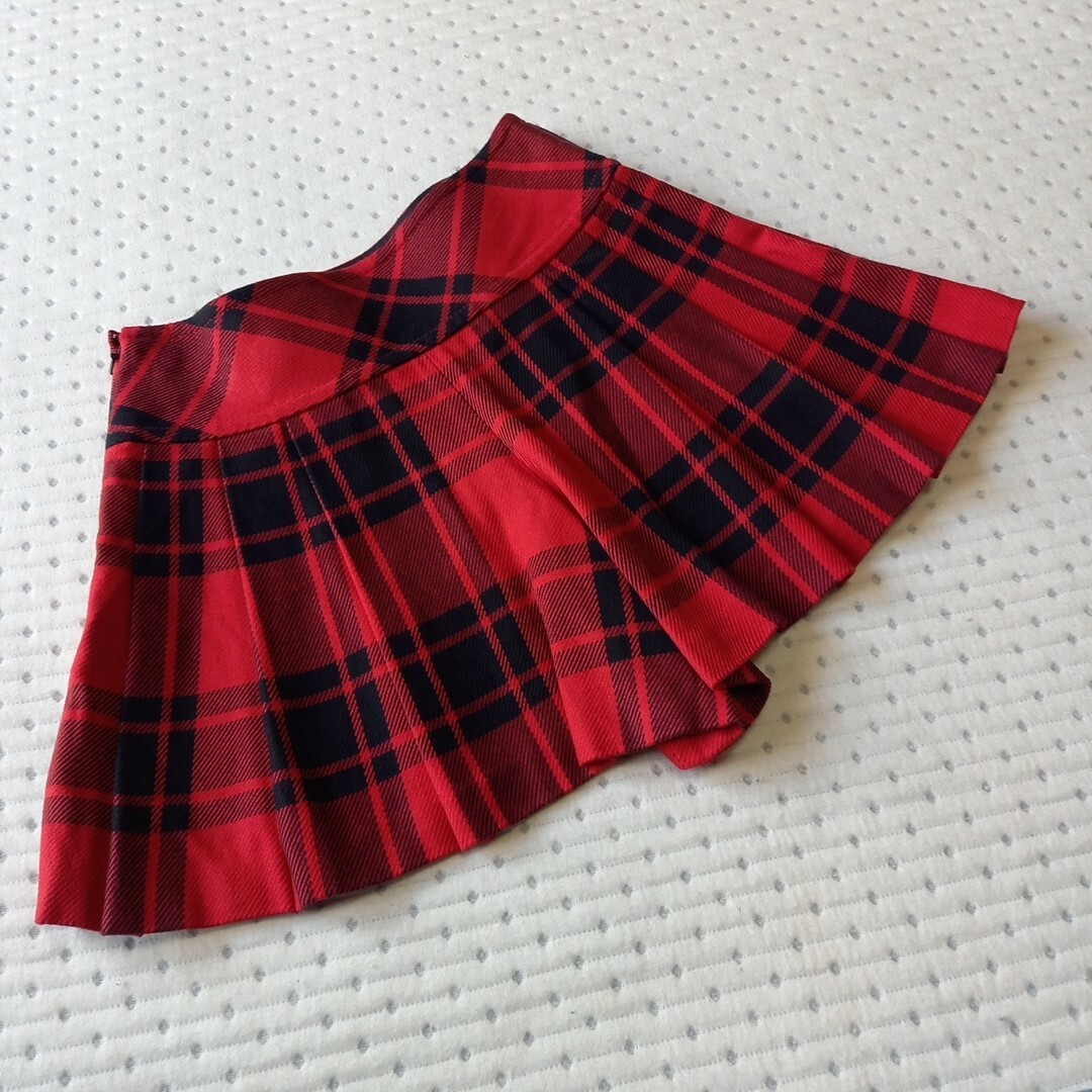 新品 バーバリー ブルーレーベル 赤 チェック キュロットスカート36サイズ
