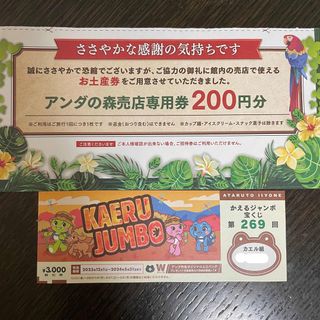 アンダの森  カエルジャンボ  割引券(その他)