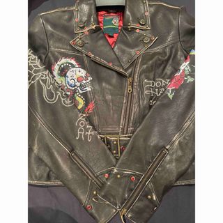 エドハーディー(Ed Hardy)のエドハーディー ダメージ ライダース EDHARDY(ライダースジャケット)