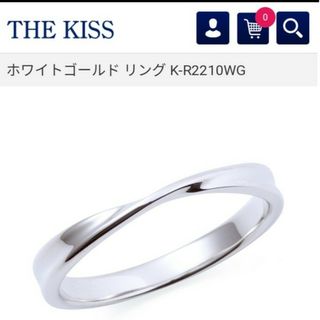 ザキッス(THE KISS)のTHE KISS 　K18ホワイトゴールド(金)　マリッジリング　サイズ約10号(リング(指輪))