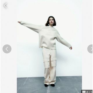 ザラ(ZARA)のZARA ブークレオーバーサイズスウェットシャツSサイズ(ニット/セーター)