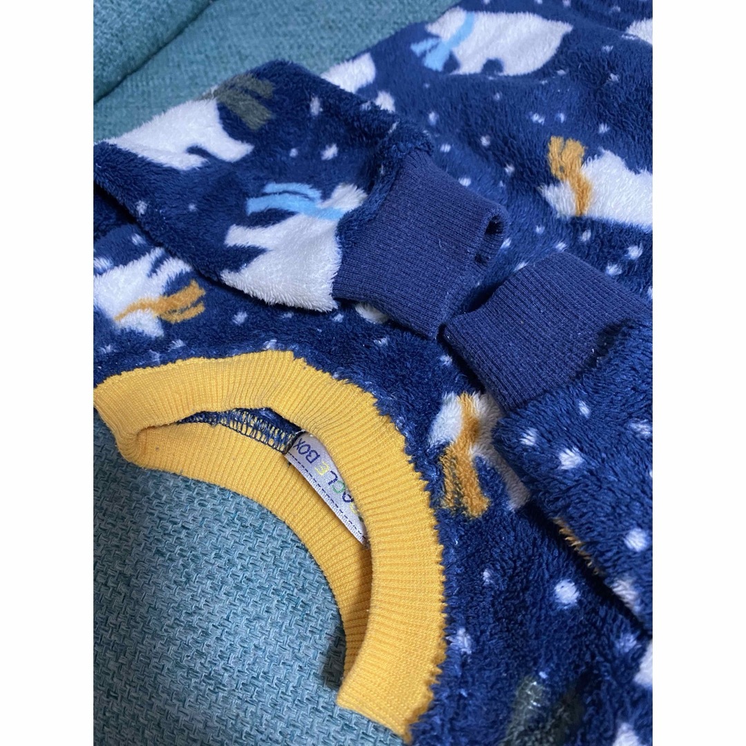 モコモコ　パジャマ　80 男　3組 キッズ/ベビー/マタニティのベビー服(~85cm)(パジャマ)の商品写真