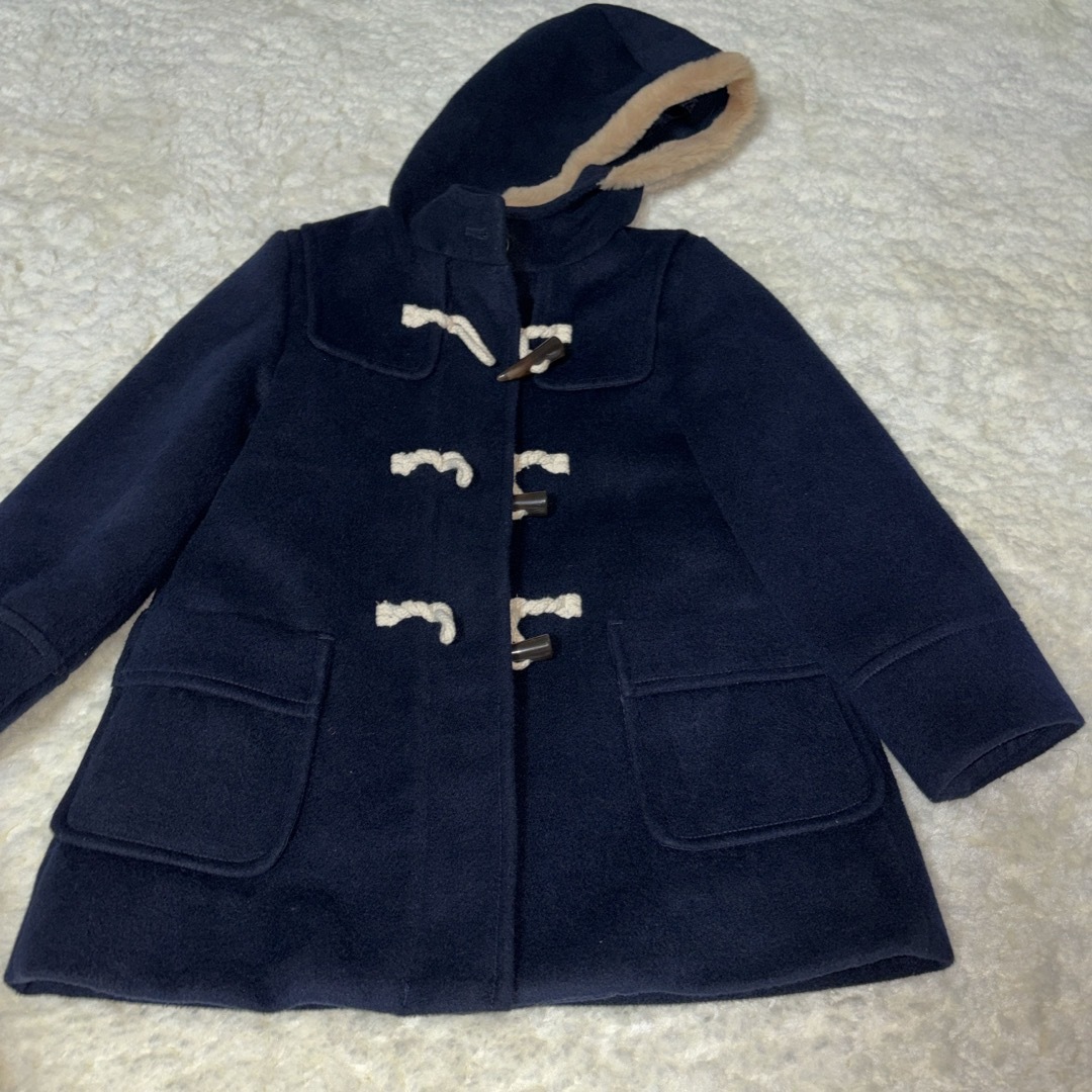 子ども用　ダッフルコート　紺色 キッズ/ベビー/マタニティのキッズ服女の子用(90cm~)(コート)の商品写真