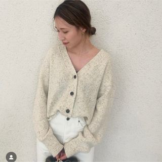 プラージュ(Plage)の新品タグ付き　Plage eleven knit ナチュラル(カーディガン)