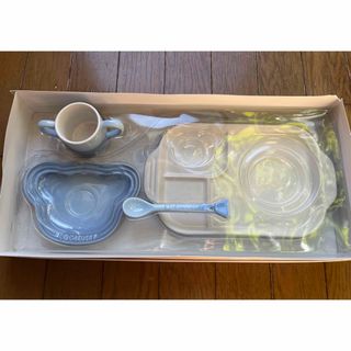 ルクルーゼベビー(LE CREUSET Baby)のル・クルーゼ　ベビー　食器　セット　ブルー(離乳食器セット)