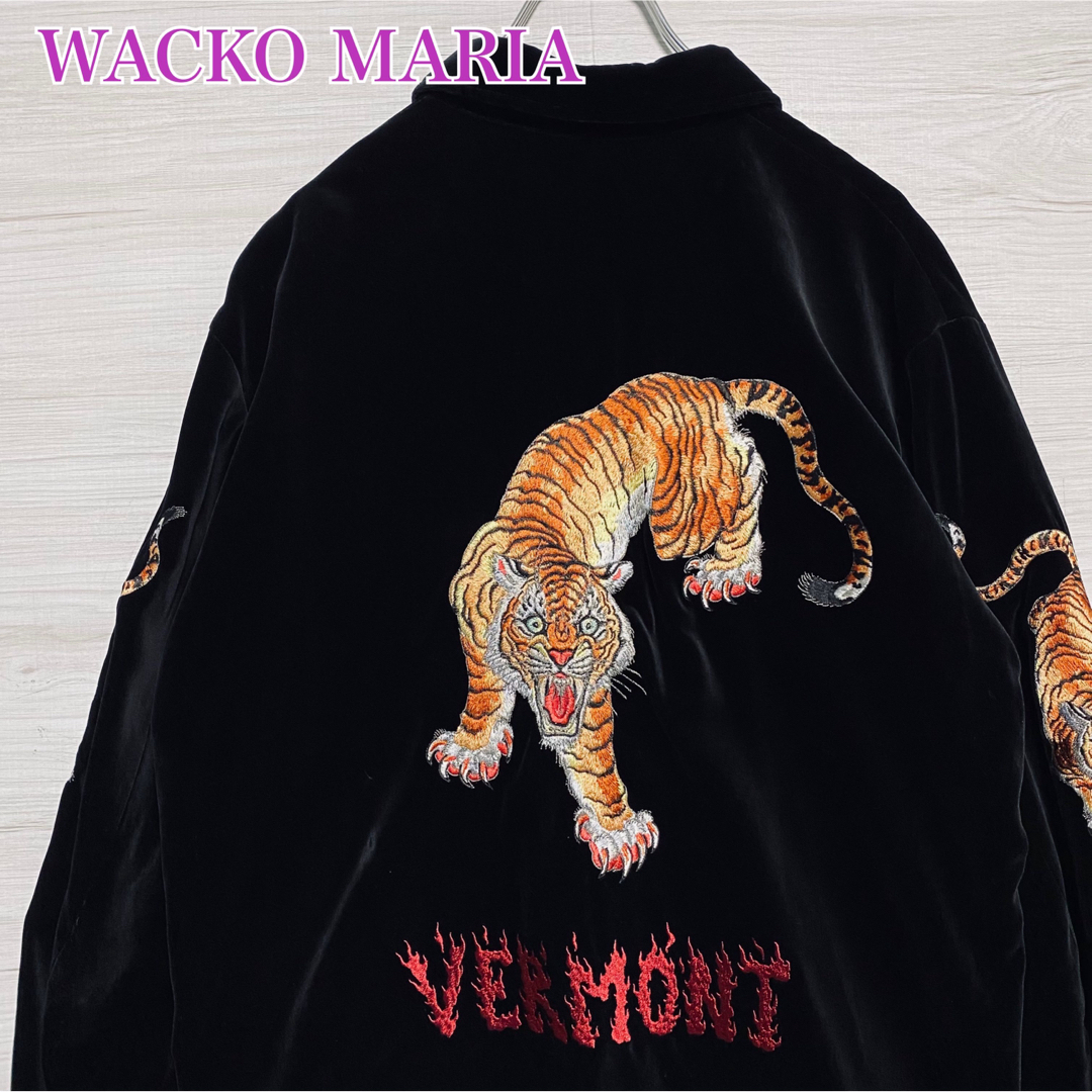 状態ランク【希少】WACKO MARIA ワコマリア 刺繍 ベロアジャケット ブルゾン