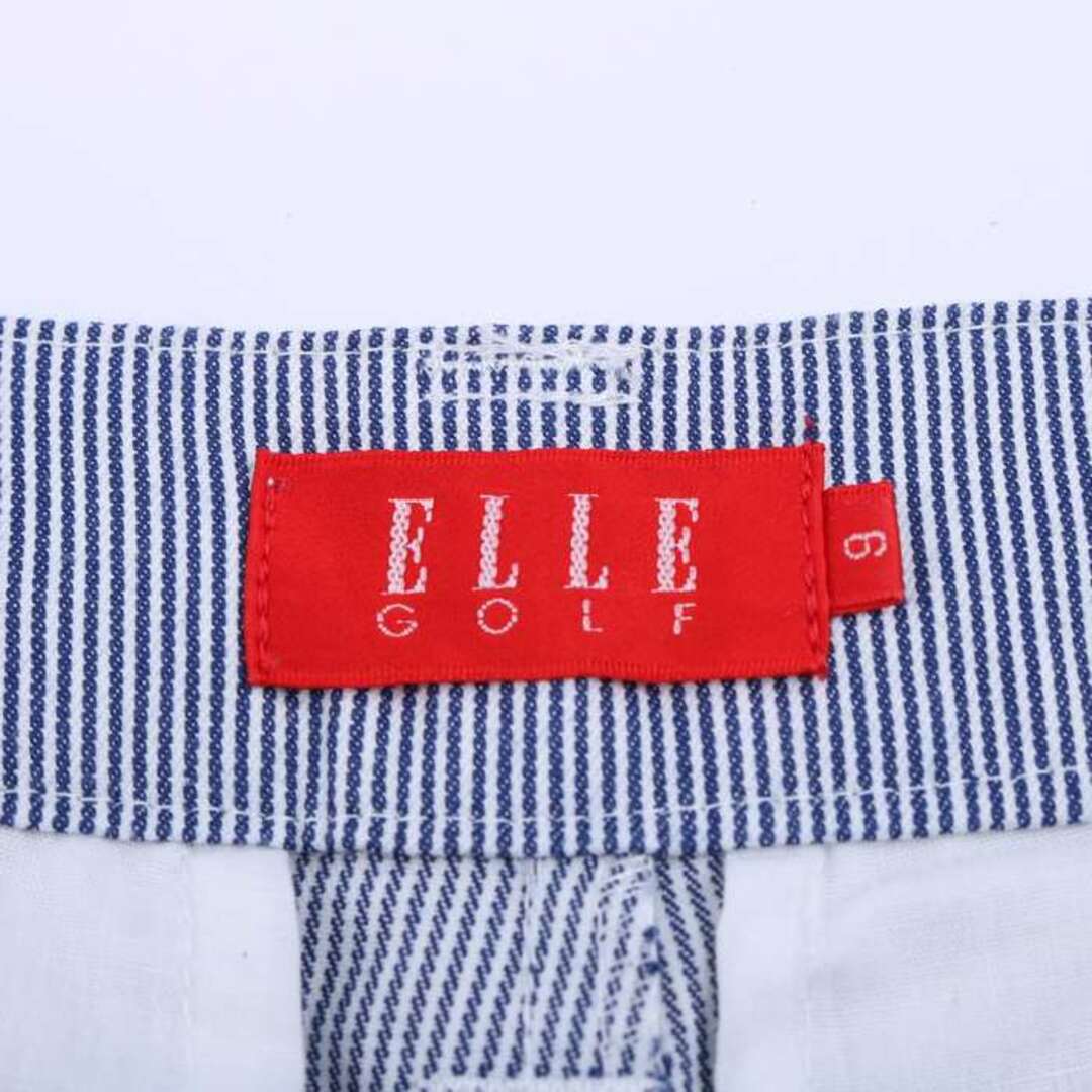 ELLE(エル)のエル ロングパンツ ヒッコリー ストライプ柄 ゴルフウエア レディース 9サイズ ネイビー×ホワイト ELLE レディースのパンツ(その他)の商品写真