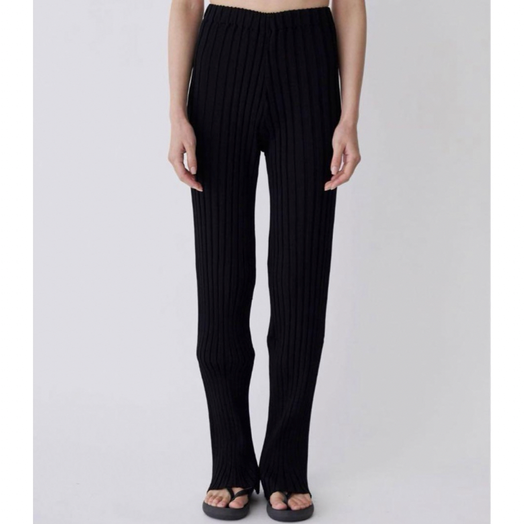 55股上ENOF rib knit pants