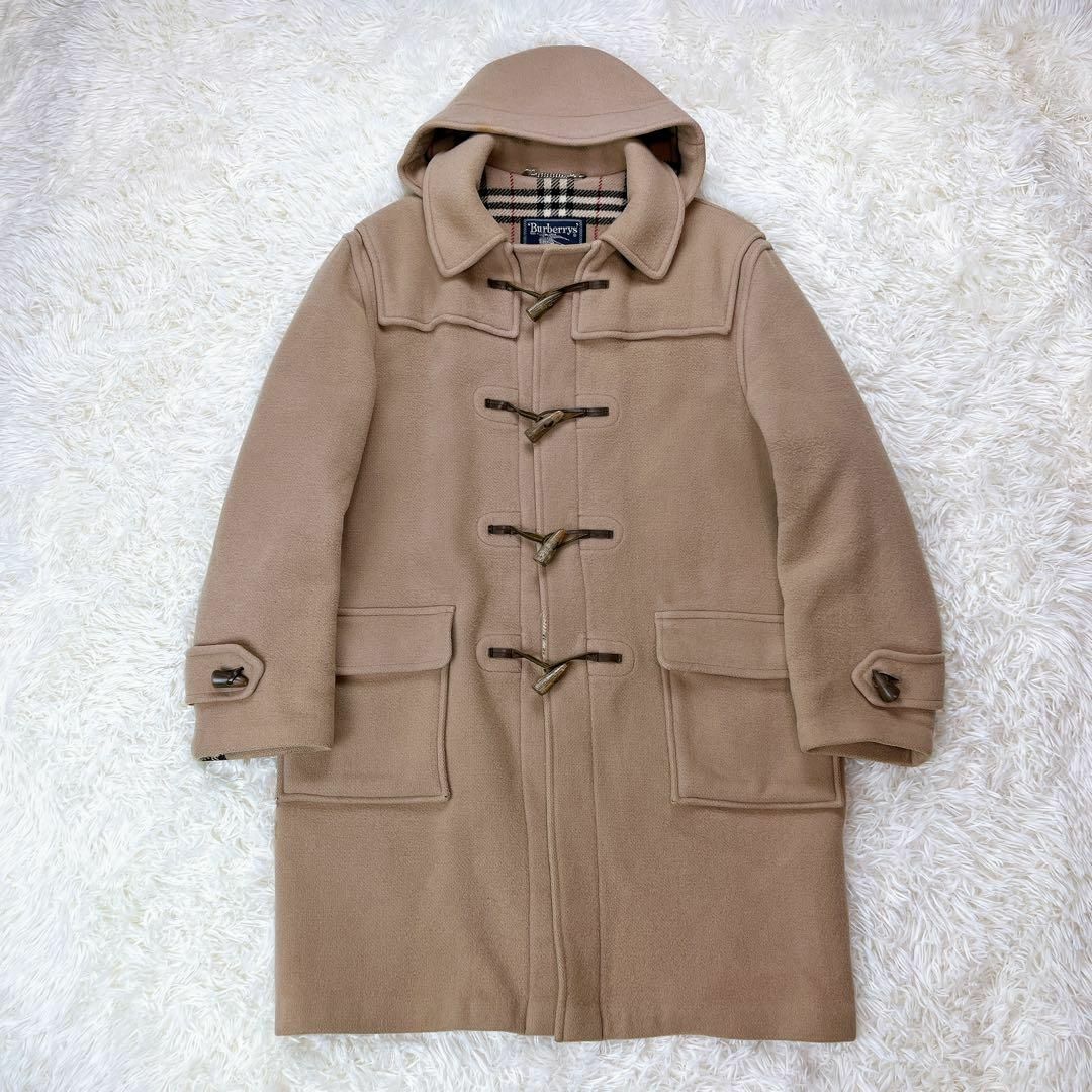 BURBERRY(バーバリー)のバーバリーズ ダッフルコート フード ノバチェック ベージュ 50 Lサイズ メンズのジャケット/アウター(ダッフルコート)の商品写真