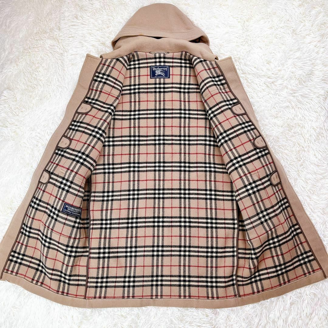 BURBERRY(バーバリー)のバーバリーズ ダッフルコート フード ノバチェック ベージュ 50 Lサイズ メンズのジャケット/アウター(ダッフルコート)の商品写真