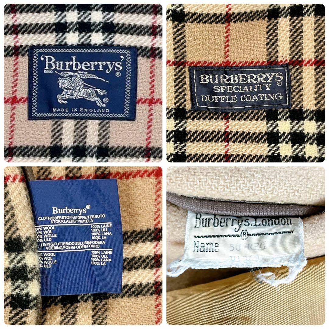 BURBERRY(バーバリー)のバーバリーズ ダッフルコート フード ノバチェック ベージュ 50 Lサイズ メンズのジャケット/アウター(ダッフルコート)の商品写真