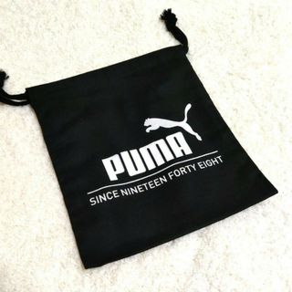 プーマ(PUMA)のプーマ　巾着袋　給食袋コップ袋ランチ小物入れ入園入学新学期通園通学PUMA黒(キャラクターグッズ)