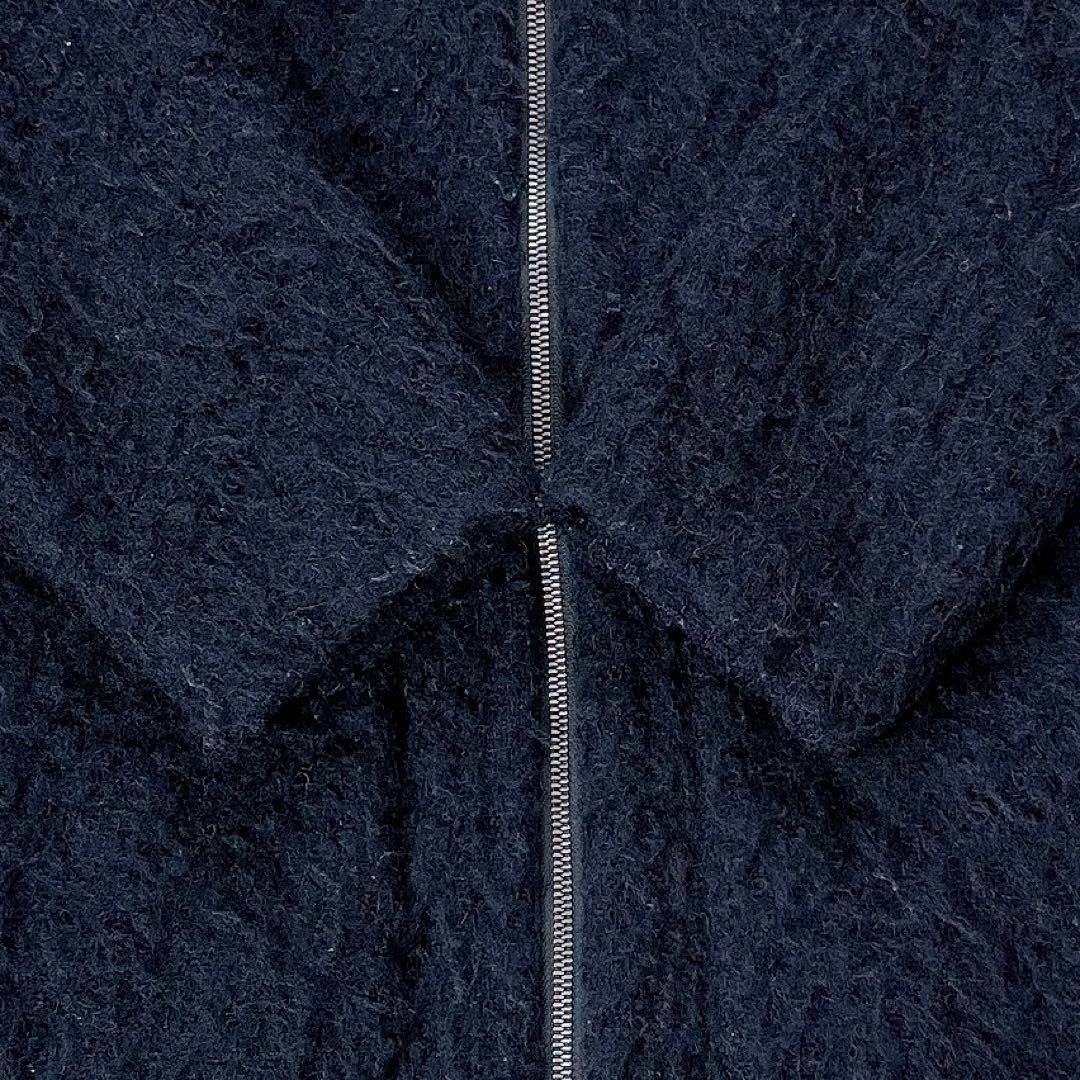 Ron Herman(ロンハーマン)のロンハーマン ロングコート フード モヘヤ シャギー ブラック ジップアップ S レディースのジャケット/アウター(ロングコート)の商品写真