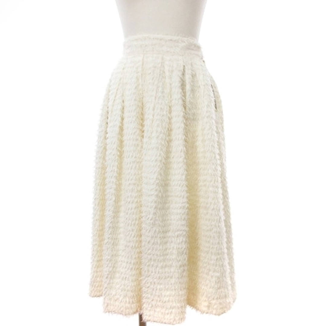 オブリ スカート ロング フレア フェザー ホワイト 白 ■SM1110cmスカート丈