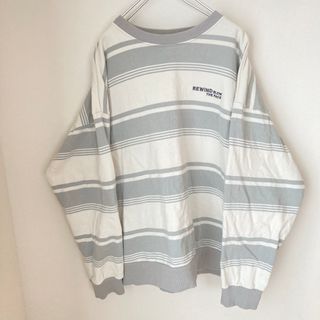 エイチアンドエム(H&M)のH&M ボーダー　スウェット　サイズXL(スウェット)