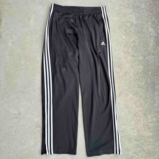 アディダス(adidas)の00年代 adidas ロゴ トラックパンツ ラインパンツ ブラック Y2K(その他)