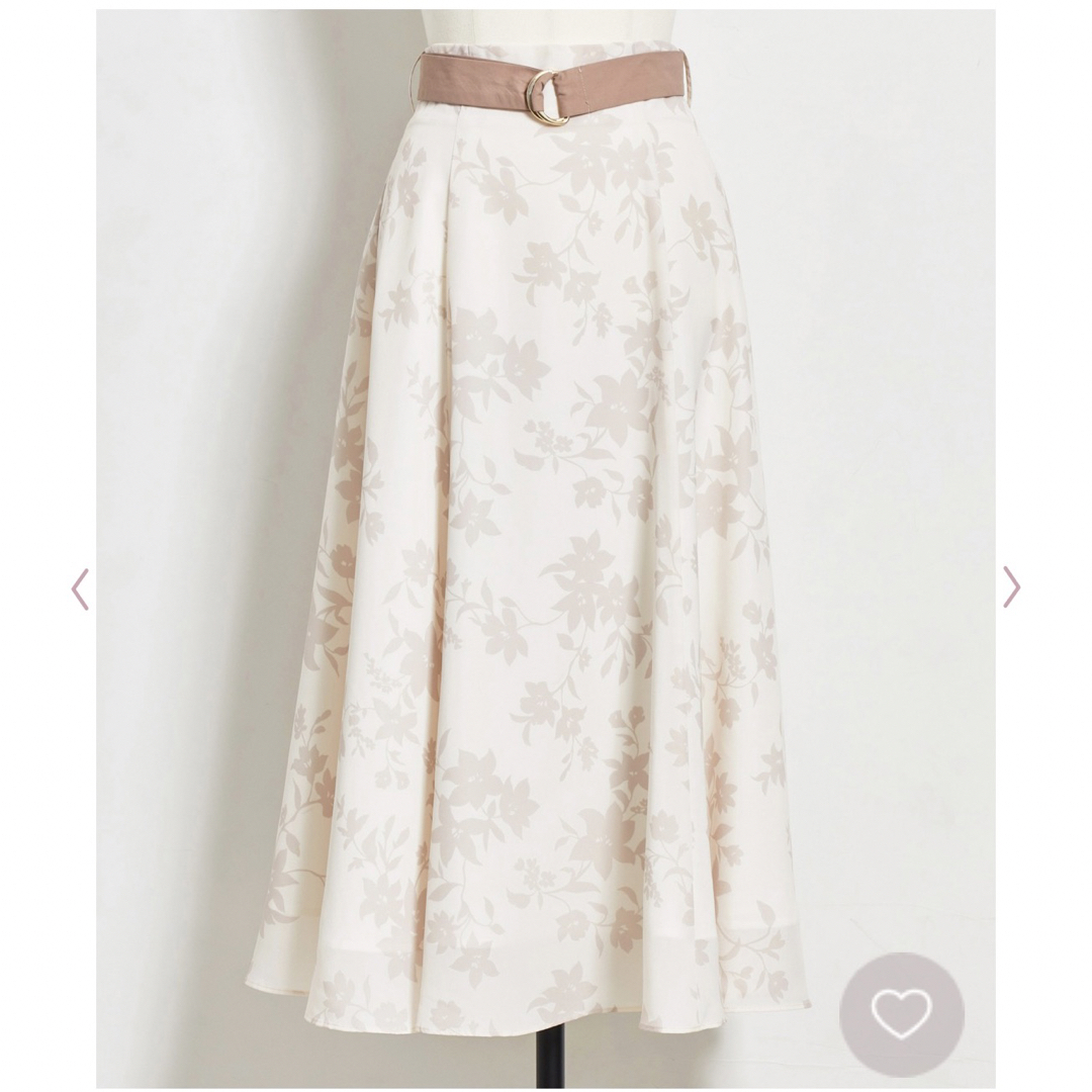 【新品タグ付】noela ノエラ 単色花柄フレアスカート レディースのスカート(ロングスカート)の商品写真
