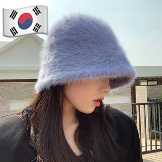 韓国ファッション　ファーハット　新品未使用(ハット)