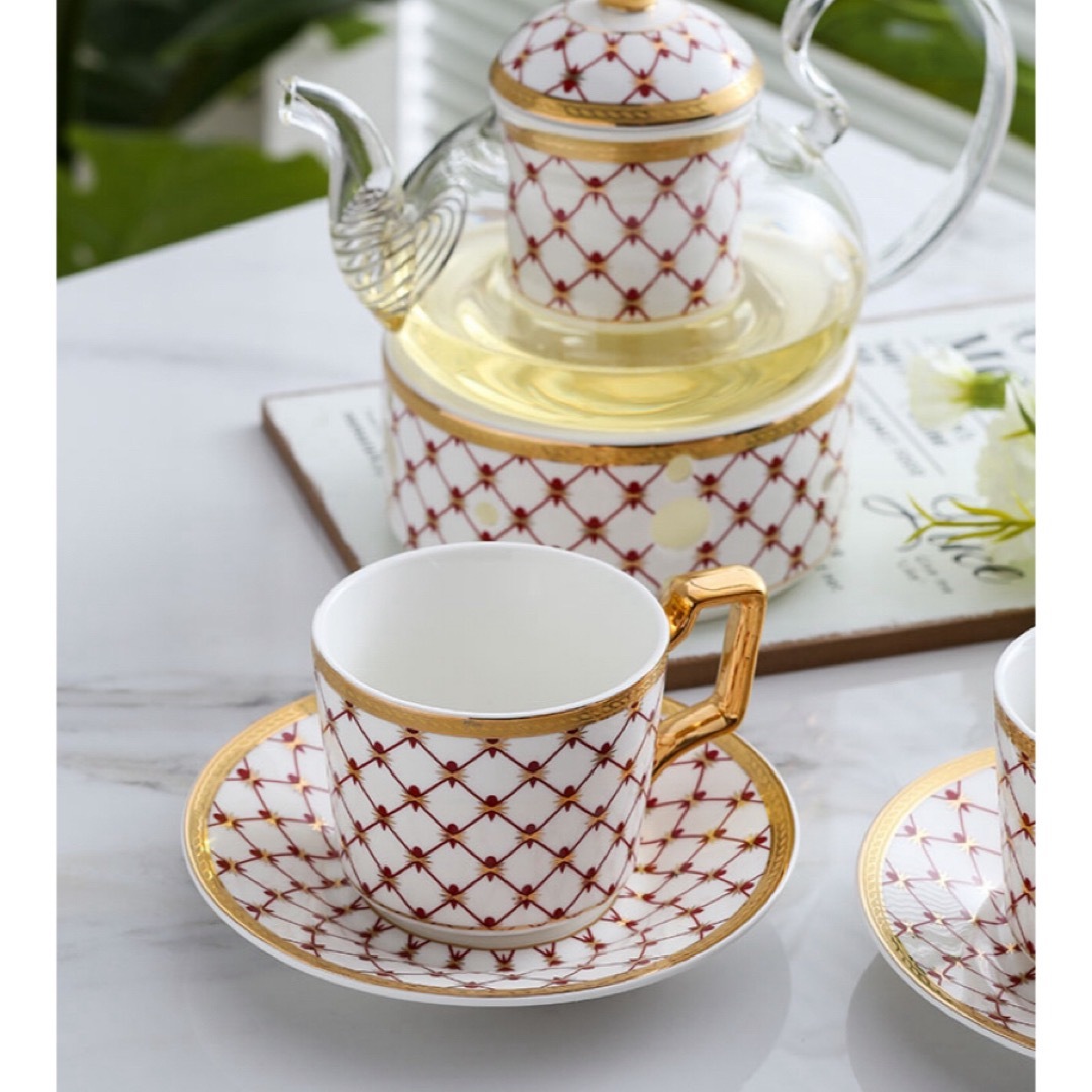 高級感ティー・コーヒーカップセット カップ&ソーサー2客セット 高級感ティー・コーヒーカップセット カップ&ソーサー2客セット