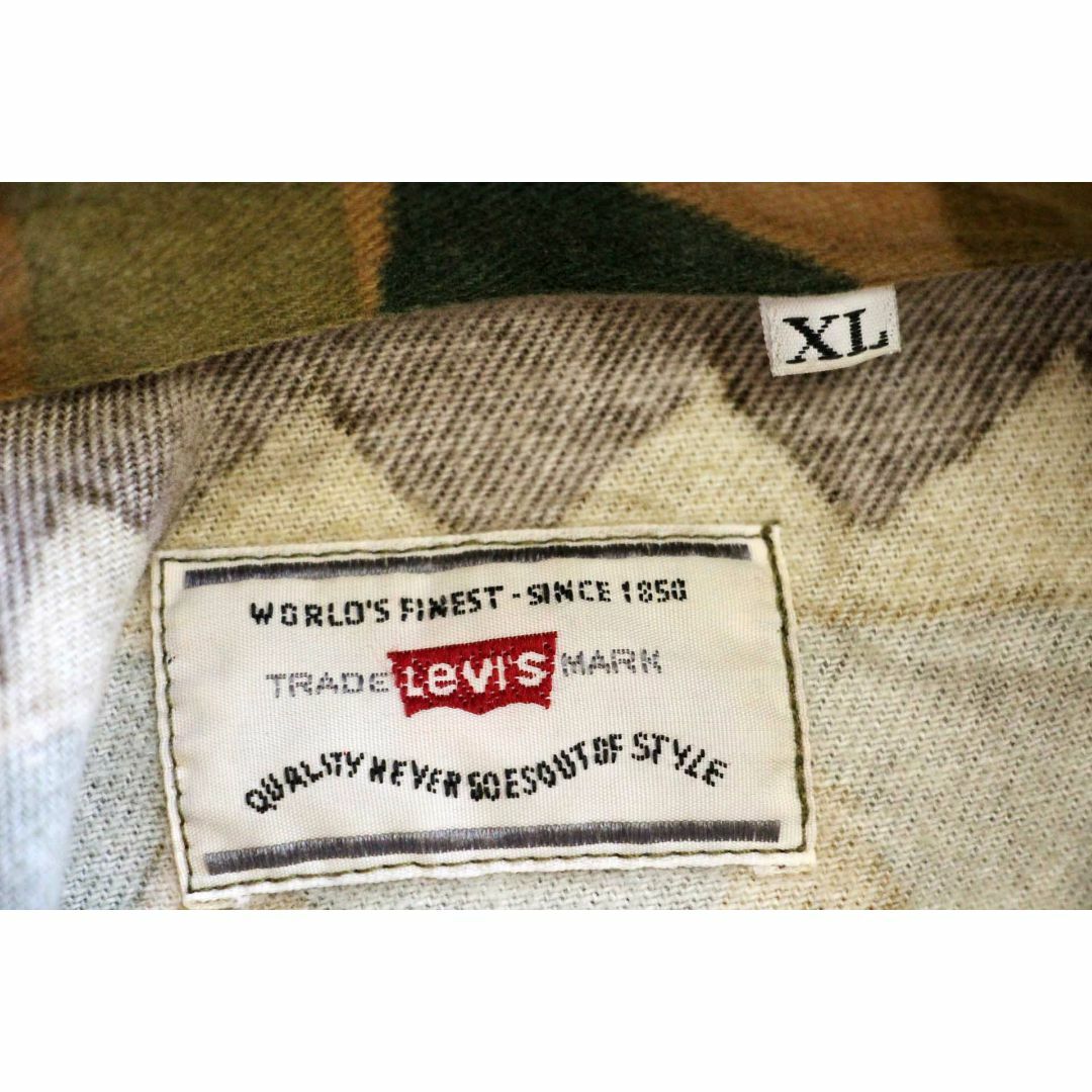 Levi's(リーバイス)の90s Levi'sリーバイス フォークロア柄 コットン シャモアクロスシャツ XL★ユーロ オールド ネイティブ フランネル オーバーサイズ メンズのトップス(シャツ)の商品写真