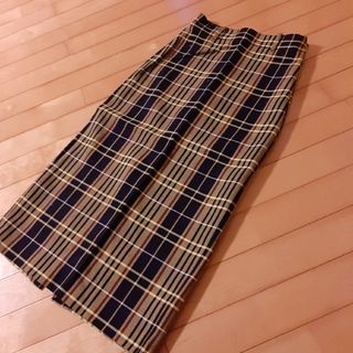 ザラ(ZARA)のZARA チェック柄タイトスカート(ロングスカート)