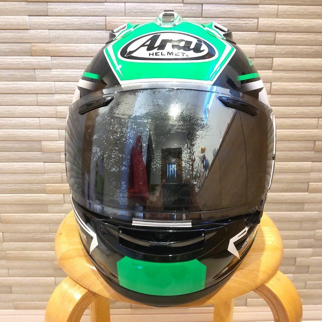 20170124★美品★ ARAI アライ RX-7X GHOST XLサイズ 緑 ヘルメット