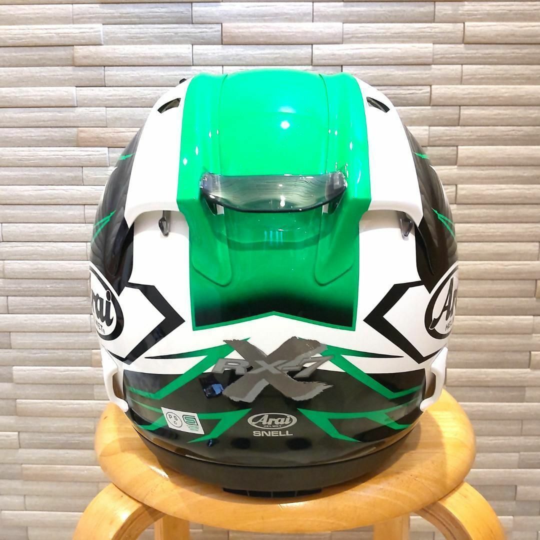 20170124★美品★ ARAI アライ RX-7X GHOST XLサイズ 緑 ヘルメット