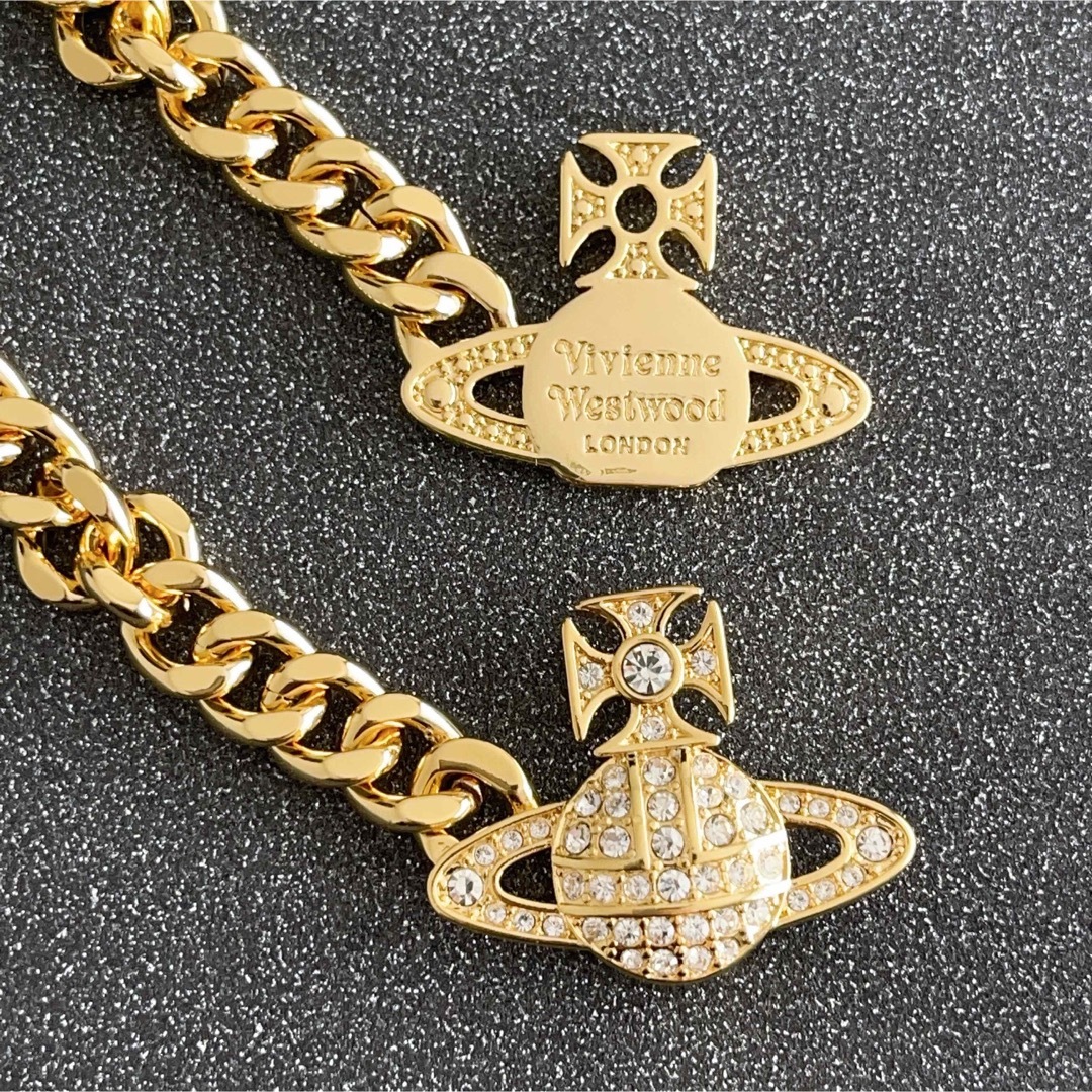 Vivienne Westwood(ヴィヴィアンウエストウッド)のヴィヴィアンウエストウッド　GRAZIE LLAオーブチョーカーネックレス メンズのアクセサリー(ネックレス)の商品写真